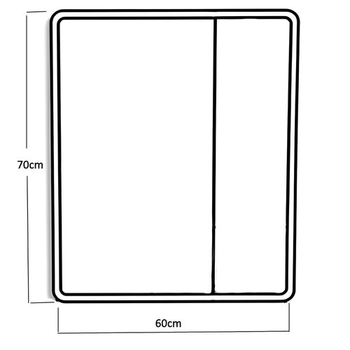 MIXXUS PREMIUM OLIVARY CM01-60x70x13 Дзеркальна шафка з LED Touch, димером, рег. яскр. (1 шт/ящ)