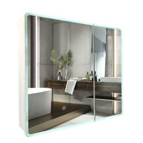 MIXXUS PREMIUM OLIVARY CM01-80x70x13 Дзеркальна шафка з LED Touch, димером, рег. яскр. (1 шт/ящ)
