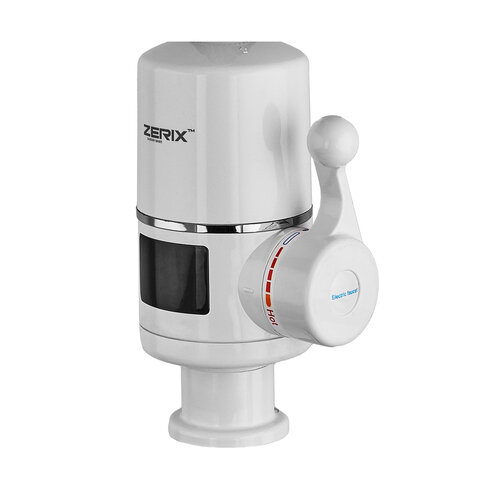 ZERIX ELW06-EF-WHITE Водонагрівач 3,3 kW проточ. З ІНД.ТЕМП., СИЛ. вилив,на мийку (білий) (12 шт/ящ)