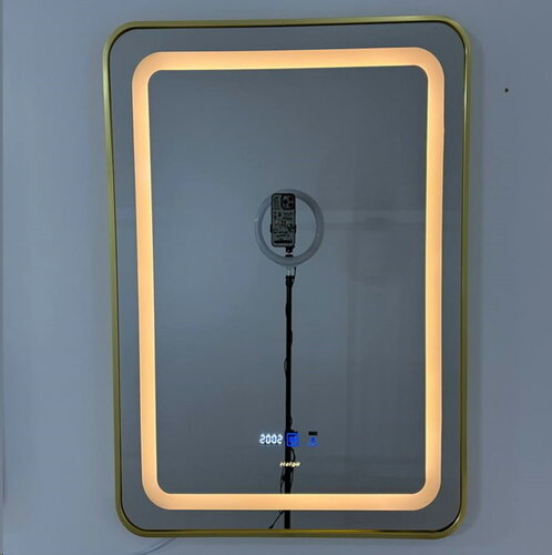 KRAFT Дзеркало з LED MOV3 8060 Gold VIP Регулювання яскравсті за допомогою жесту