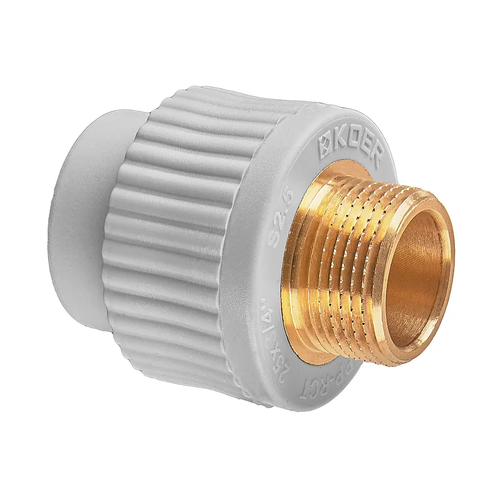 KOER K0097.PRO.WN - 25х3/4М PPR Муфта ЗР (162 шт/ящ, 27 шт/пакет)