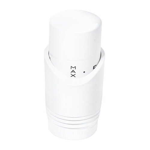 IDEALE DUO 1/2" х 1/2" Кран дизайн з термоголовкою кутовий Білий мат.