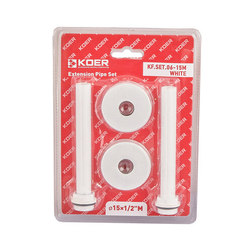 KOER KF.SET.06-15M WHITE Комплект подовжувачів d15x1/2M білий (20шт/ящ)