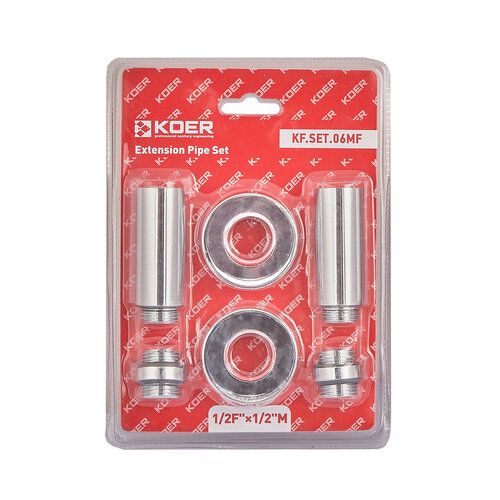 KOER KF.SET.06MF Комплект подовжувачів 1/2Fx1/2M хромований (18шт/ящ)