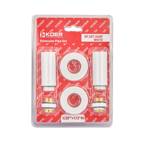 KOER KF.SET.06MF WHITE Комплект подовжувачів 1/2Fx1/2M білий (18шт/ящ)