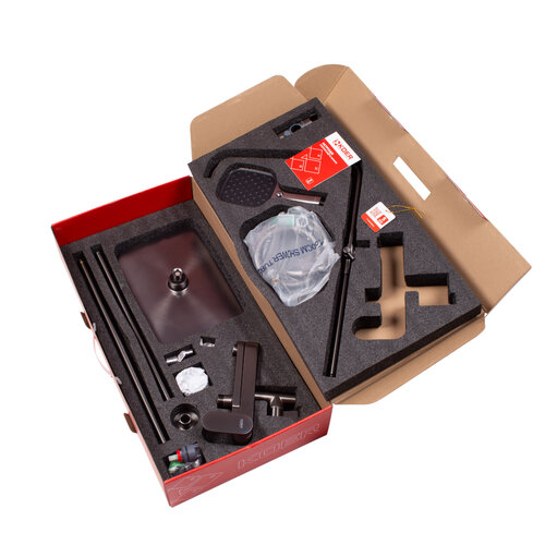 KOER KB-56030-07 Душова колона зі змішувачем, 3 функції (Колір графіт) (3 шт/ящ)