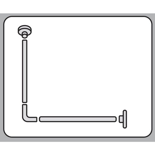 MIXXUS CRA-A-90x90 Штанга кутова 90x90cm (алюміній) (БЛІСТЕР) (24 шт/ящ)
