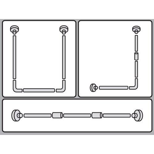 MIXXUS CRA-U-80x80x80 Штанга П-подібна унів. 80x80x80, 80x160, 240 (алюміній) (БЛІСТЕР) (24шт/ящ)