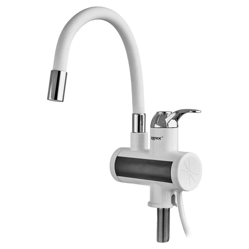ZERIX ELW21-EF-WHITE Водонагрівач 3,3 kW проточний, З ІНД. ТЕМП., СИЛІК. вилив (білий) (12 шт/ящ)