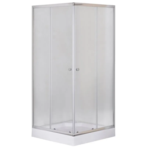 MIXXUS CUBIC SCT01-90x90x195-FB CHROME (в 2 ящ) Душова кабіна з низьким піддоном матове скло 4мм