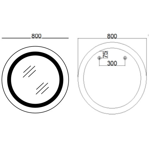 MIXXUS PLAIN MC02-80 Дзеркало з LED Touch, Anti-fog, димером, рег. яскр., годинником (5 шт/ящ)