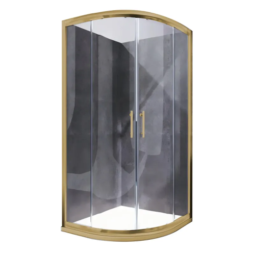 KOER SR SC04-90x90x195-TR-12 Душова кабіна без піддону проз. скло EASY CLEAN 5мм МАТ.ЗОЛОТО (1шт/ящ)