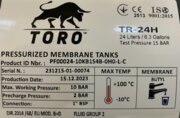 TORO/TR 24 Н Гідроакумулятор незмінна мембрана
