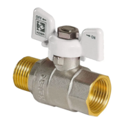 KOER KR.218.W - 1/2" FM WHITE Кран кульовий ГШМ, "метелик" біла ( 24шт/уп)