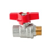 KOER EXTREME KE.218-15 - 1/2" FM Кран кульовий ГШМ, ручка "метелик" червона (80 шт/ящ, 20шт/уп)