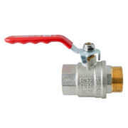 KOER EXTREME KE.215-32 - 1 1/4" FM Кран кульовий ГШВ, ручка "важіль" червона (16 шт/ящ, 4шт/уп)