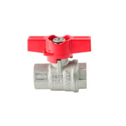KOER EXTREME KE.217-15 - 1/2" FF Кран кульовий ГГМ, ручка "метелик" червона (96 шт/ящ, 24шт/уп)