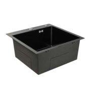 KRAFT Мийка Handmade HS5050 500*500*230 BLACK + корзина чорн..