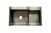 KRAFT Мийка Handmade HS7848 AL - B - BLACK - Ліва 780*480*230+корзина (2) ЧОРНА