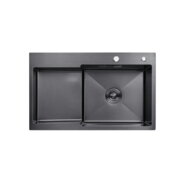 KRAFT Мийка Handmade HS7848 AR - B - BLACK - Права 780*480*230+корзина (2) чорн.