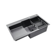 KRAFT Мийка Handmade HS7848 AR - B - BLACK - Права 780*480*230+корзина (2) чорн.