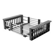KRAFT Мийка Handmade HS7848 AR - B - BLACK - Права 780*480*230+корзина (2) чорн.