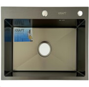 KRAFT Мийка Handmade HS6045 600*450*230 BLACK DECOR + корзина