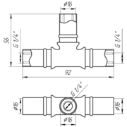 APE AP 131 16х16х16 Трійник проміжний прес
