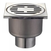 CHAMPION DRAIN-01-10x10-180 Душовий трап з нержавіючої сталі 100x100мм, прямий відвід