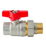 KOER EXTREME KE.227-25 - 1" Кран з американкою, ручка "метелик" червона (24 шт/ящ, 6шт/уп)