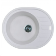 INOVITA OVUM 615x495x200 Білий - 01 Мийка кухонна гранітна (Без сифона)
