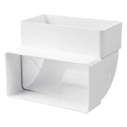 EUROPLAST Коліно KLV вертикальне пластикове, 110x55mm, 90° (10шт)