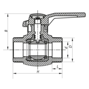 KOER K0177.PRO - 32 PPR Кран кульовий (ручка) для гарячої води (48 шт/ящ)