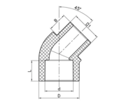 KOER K0263.PRO - 20 PPR Кут 45 ВЗ (80 шт)