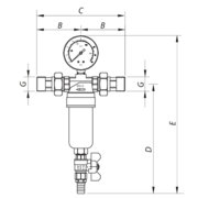 KOER KR 1250 1/2 Фільтр самоочисний з манометром