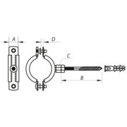 KOER KCB.10.G 2" (60-64) Хомут трубний оцинкований Сірий (120шт)