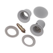 KOER PW-03-03 1 1/4'' Донний клапан для умивальника з переливом (кнопка) (Білий)