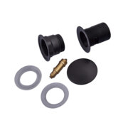 KOER PW-03-05 1 1/4''  Донний клапан для умивальника з переливом (кнопка) (Чорний)