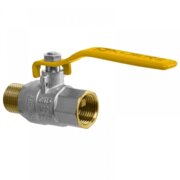 KOER KG.205 - 1/2" FM Кран кульовий ГШВ ГАЗ, ручка "важіль" жовта (72 шт/ящ, 18шт/уп)