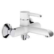 MIXXUS PREMIUM EDEM 009 (WHITE) Змішувач для ванни литий Білий + НІкель.