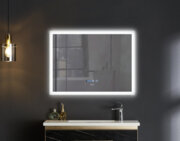 MIXXUS FLAT MR04-100x60 Дзеркало (годинник, LED-підсвічування, антизапотівання)