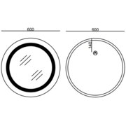 MIXXUS PLAIN MC02-60 Дзеркало (годинник, LED-підсвічування, антизапотівання