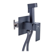 MIXXUS KUB-333 BLACK Змішувач для гіг. душу (з лійкою) з нерж.сталі SUS304 (кол.чорний)