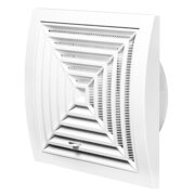Решітка ND12GR пластикова, 190x190mm, O125mm, стельова, регульована