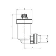 ROHO R1303-050N - 1/2" Н Розповітрювач автоматичний Кутовий (нікель)