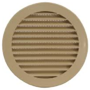 Решітка VR125Y пластикова, O125mm, Бежева
