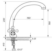 ZERIX TLB 722 Кухня двуручковий