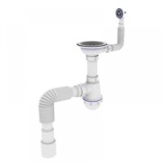 ZERIX SK-02-C 3 1/2"x40 Сифон для кухні з різьбовим випуском та круглим переливом