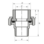 KOER K0140.PRO 63x2M PPR Згін-американка ЗР  (20 шт/ящ)