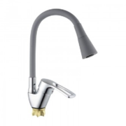 CHAMPION YUB 011-181 (NUT) REFLECTOR GREY Змішувач для кухні з силік. виливом (кол.вил.сірий)
